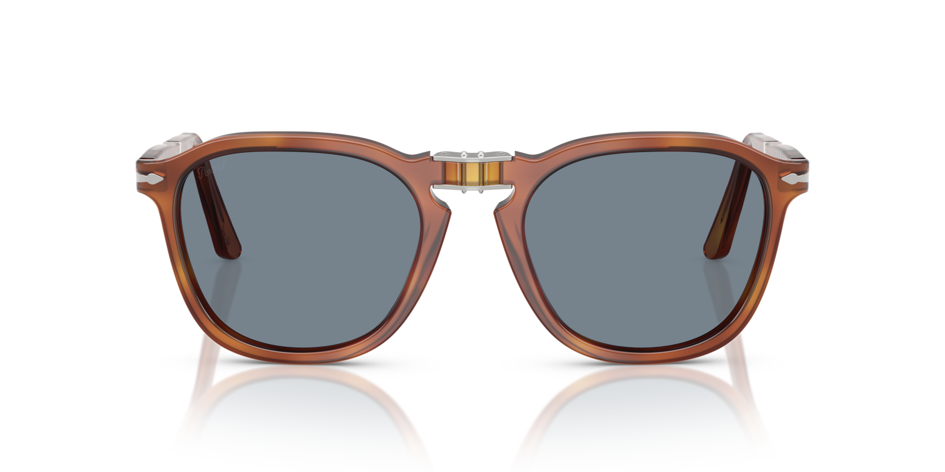 PERSOL Unisex Sunglasses PO3345S  -  Frame color: Terra Di Siena, Lens color: Blue