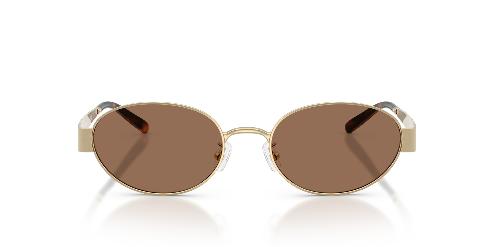 TORY BURCH Woman Sunglasses TY6116 - Frame color: Shiny Light Gold, Lens color: Dark Brown