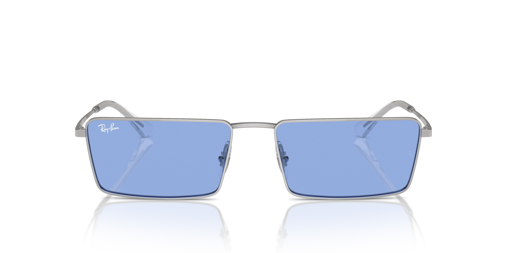 RAY-BAN Unisex Sunglasses Emy Bio-Based - Frame color: Silver, Lens color: Blue