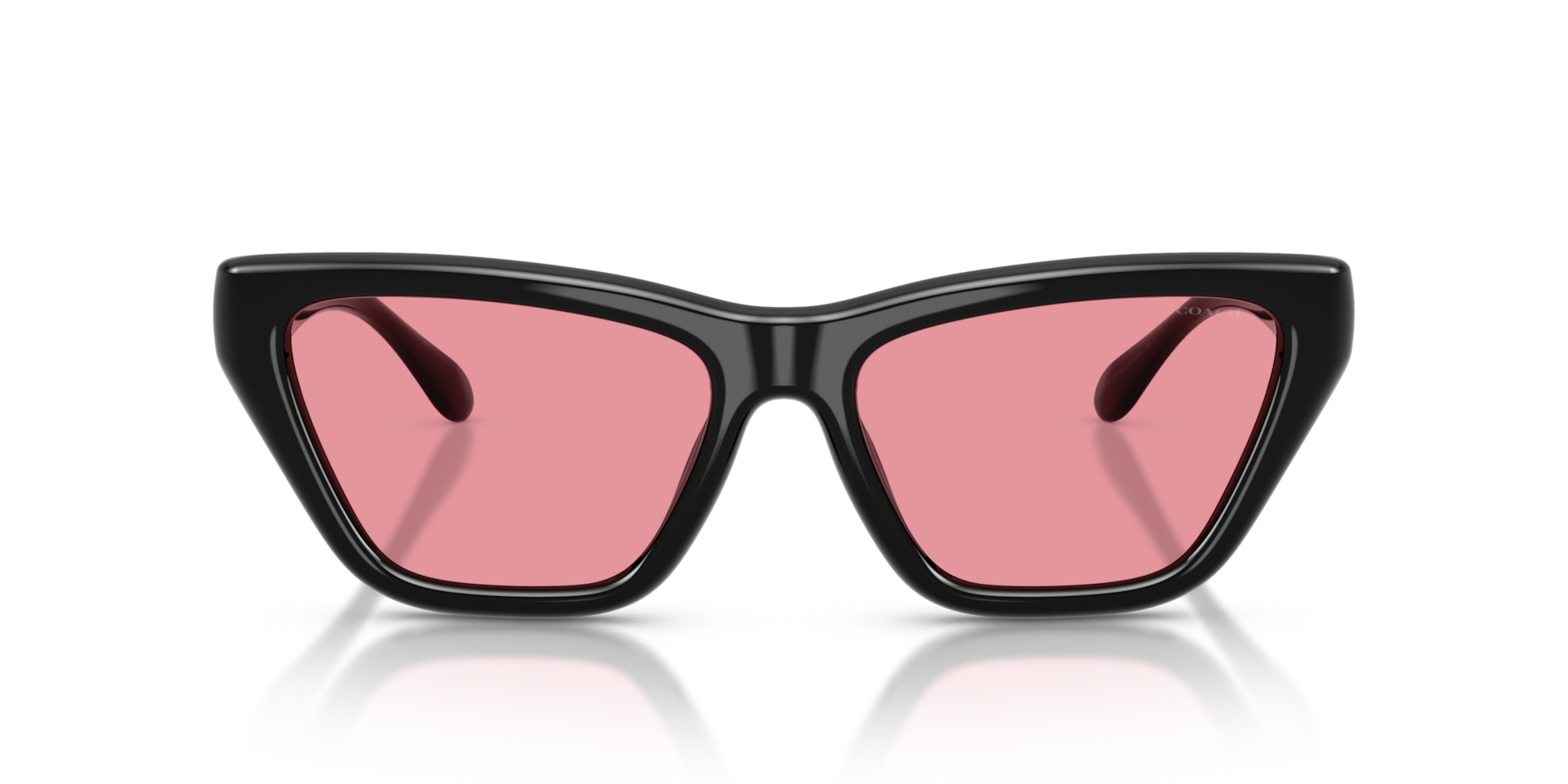 COACH Woman Sunglasses CDP33  -  Frame color: Black, Lens color: Pink Solid