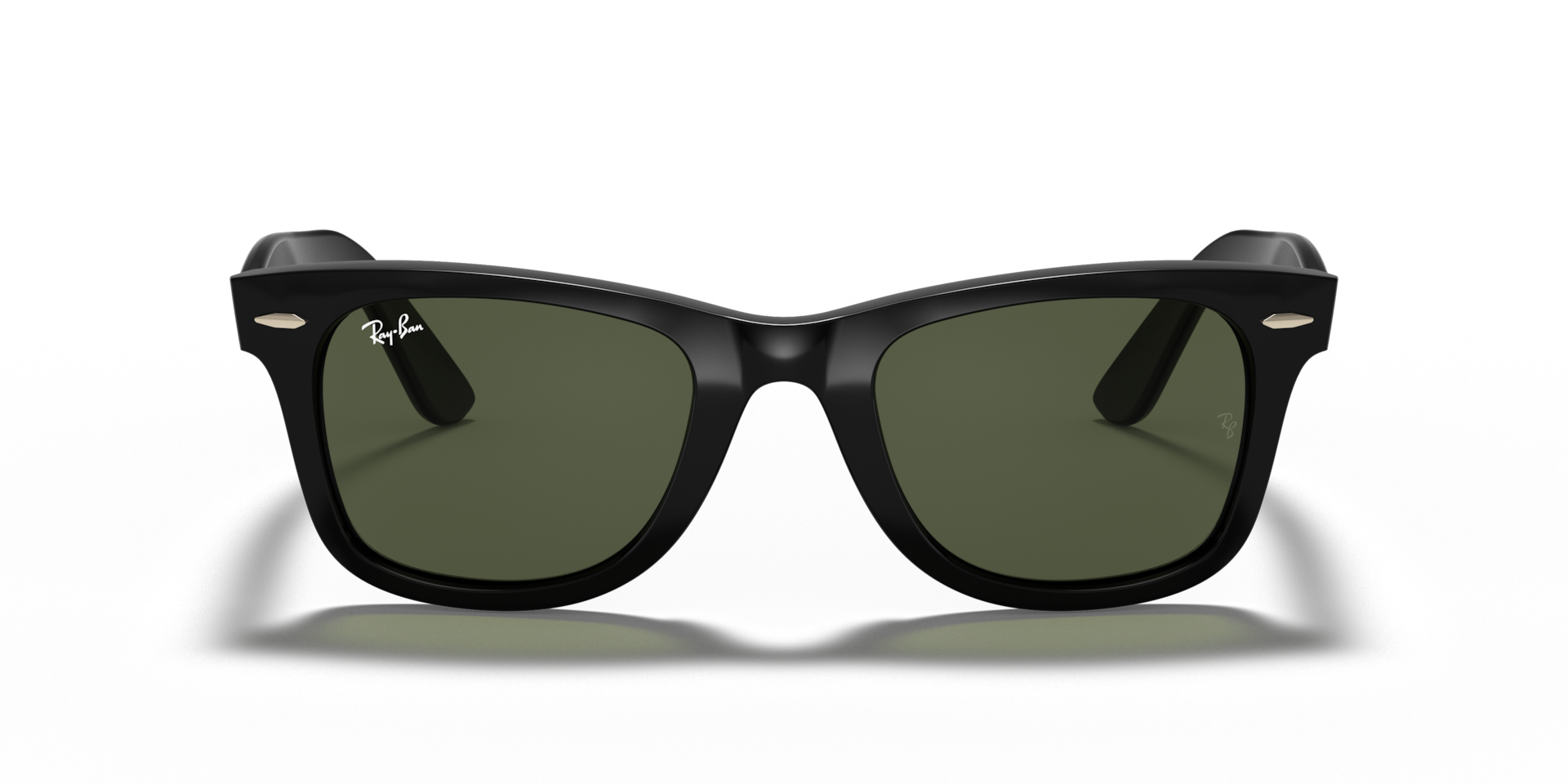 RAY-BAN Unisex Sunglasses Wayfarer Ease  -  Frame color: Black, Lens color: G-15 Green