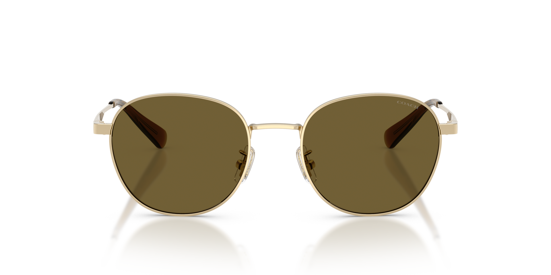 COACH Man Sunglasses CDP36 - Frame color: Shiny Light Gold, Lens color: Olive Solid