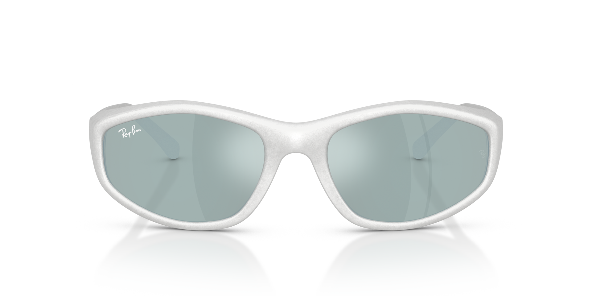 RAY-BAN Unisex Sunglasses RB2228 - Frame color: Silver, Lens color: Light Green Mirror Silver