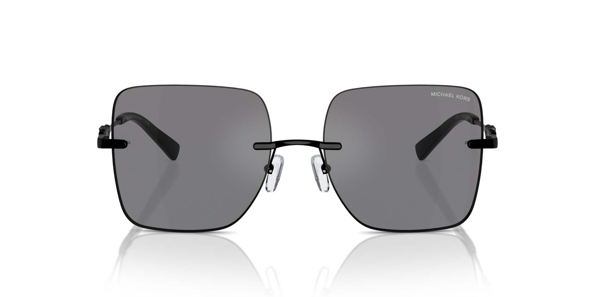MICHAEL KORS Woman Sunglasses Québec - Frame color: Grey Solid Black Mirror, Lens color: Grey Black