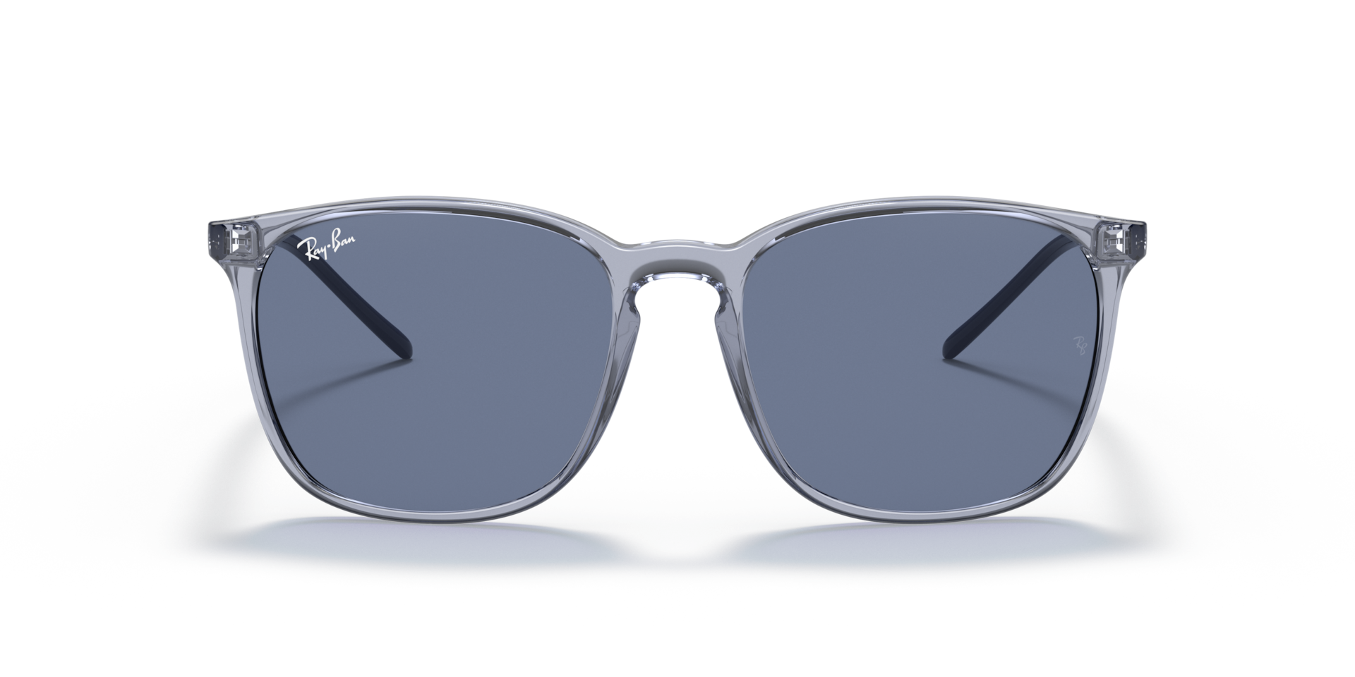 RAY-BAN Unisex Sunglasses RB4387 - Frame color: Transparent Blue, Lens color: Dark Blue