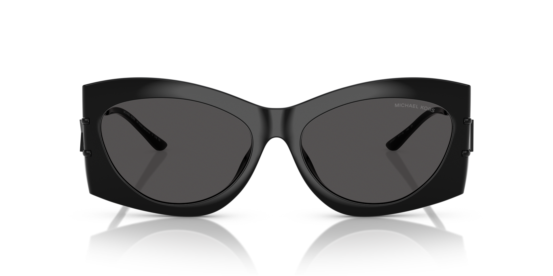 MICHAEL KORS Woman Sunglasses Navarra - Frame color: Black, Lens color: Dark Grey Solid