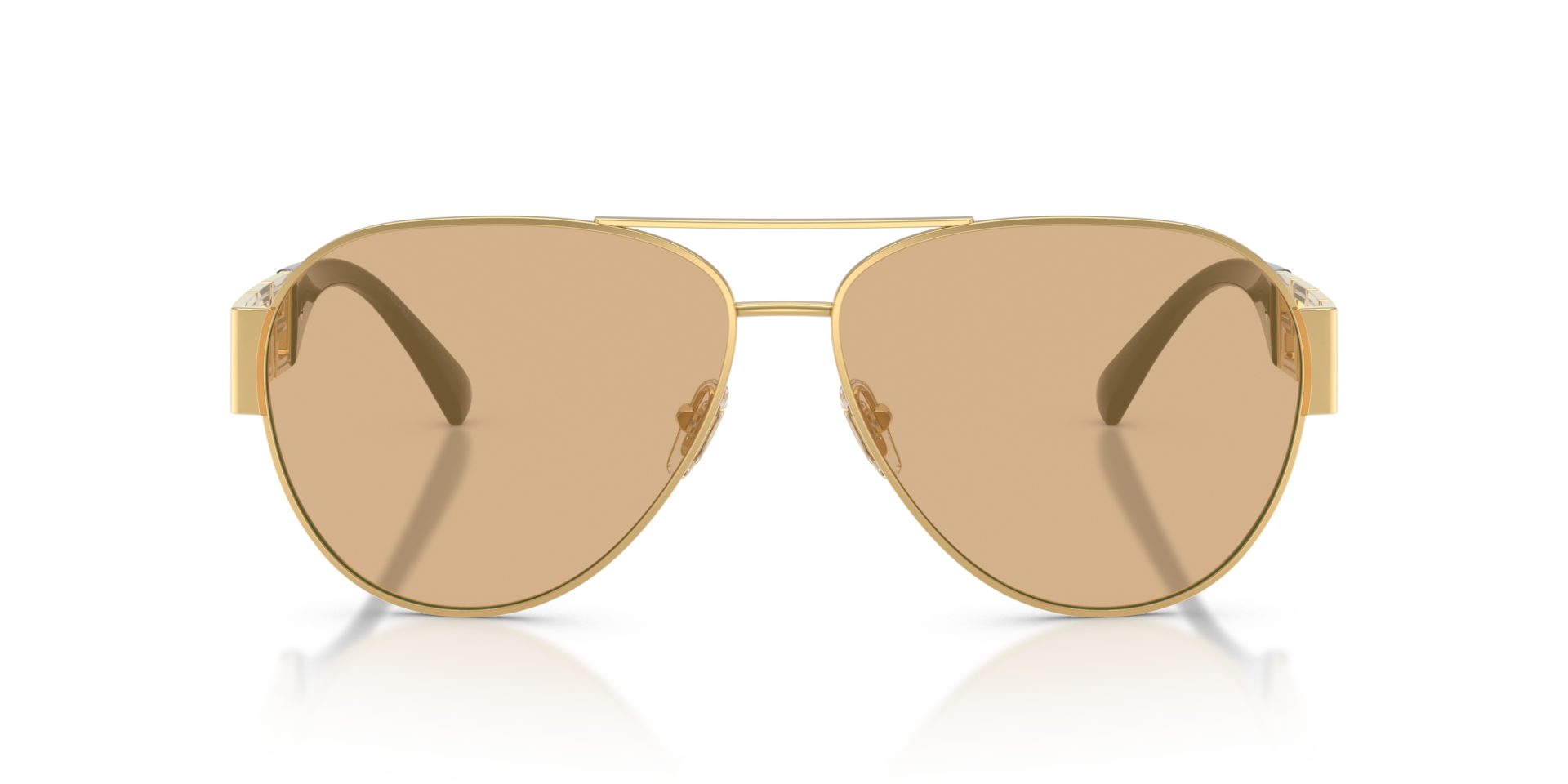 VERSACE Man Sunglasses VE2289 - Frame color: Gold, Lens color: Light Yellow Mirror Silver Internal