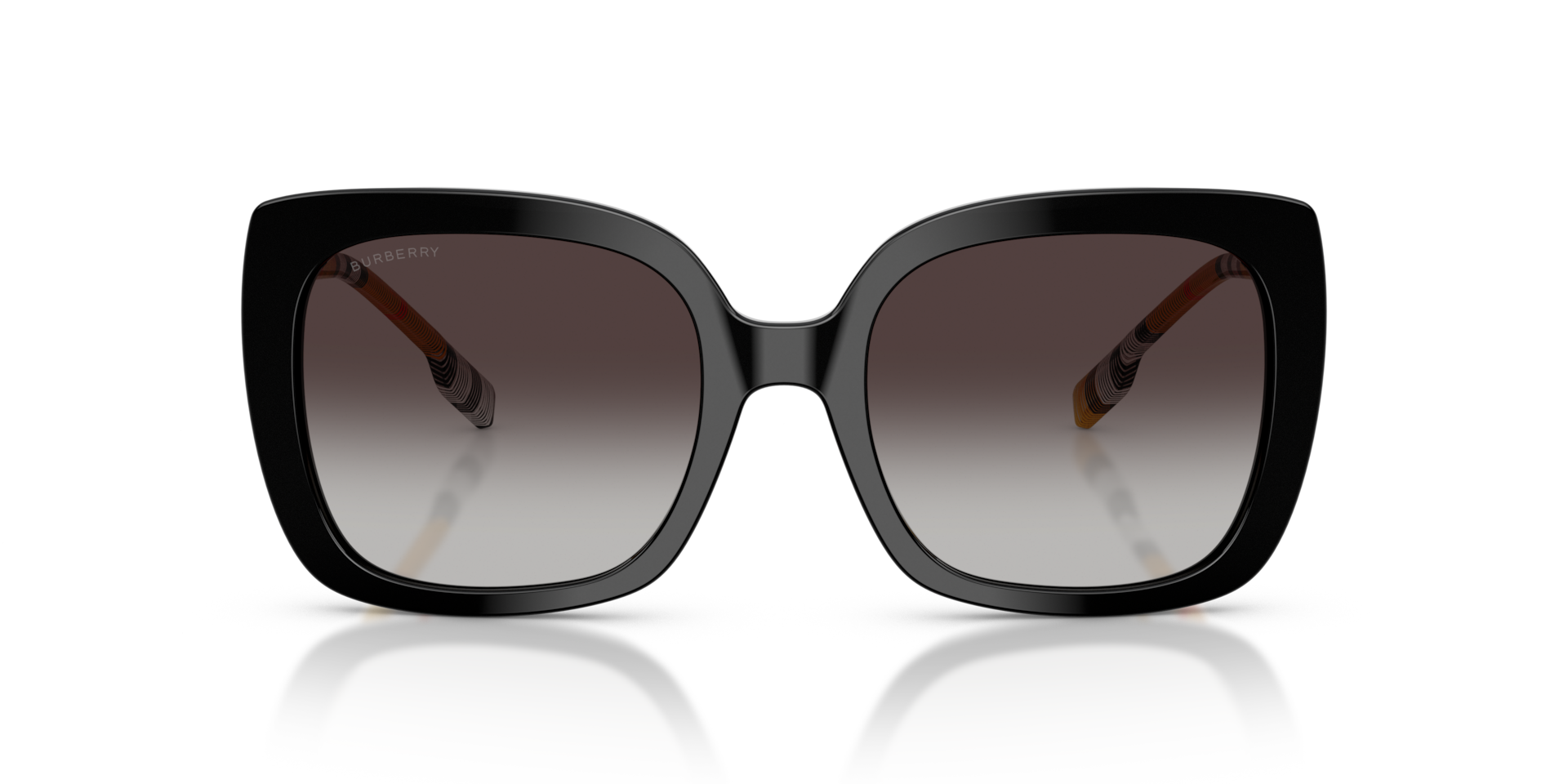 BURBERRY Woman Sunglasses Caroll  -  Frame color: Black, Lens color: Grey Gradient