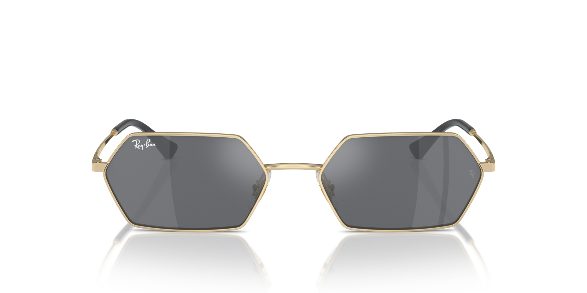 RAY-BAN Unisex Sunglasses Yevi Bio-Based  -  Frame color: Light Gold, Lens color: Dark Grey