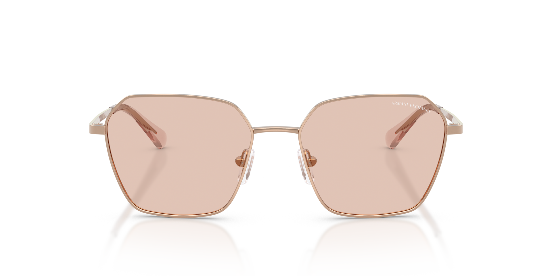 ARMANI EXCHANGE Woman Sunglasses AX2062S  -  Frame color: Shiny Rose Gold, Lens color: Light Brown