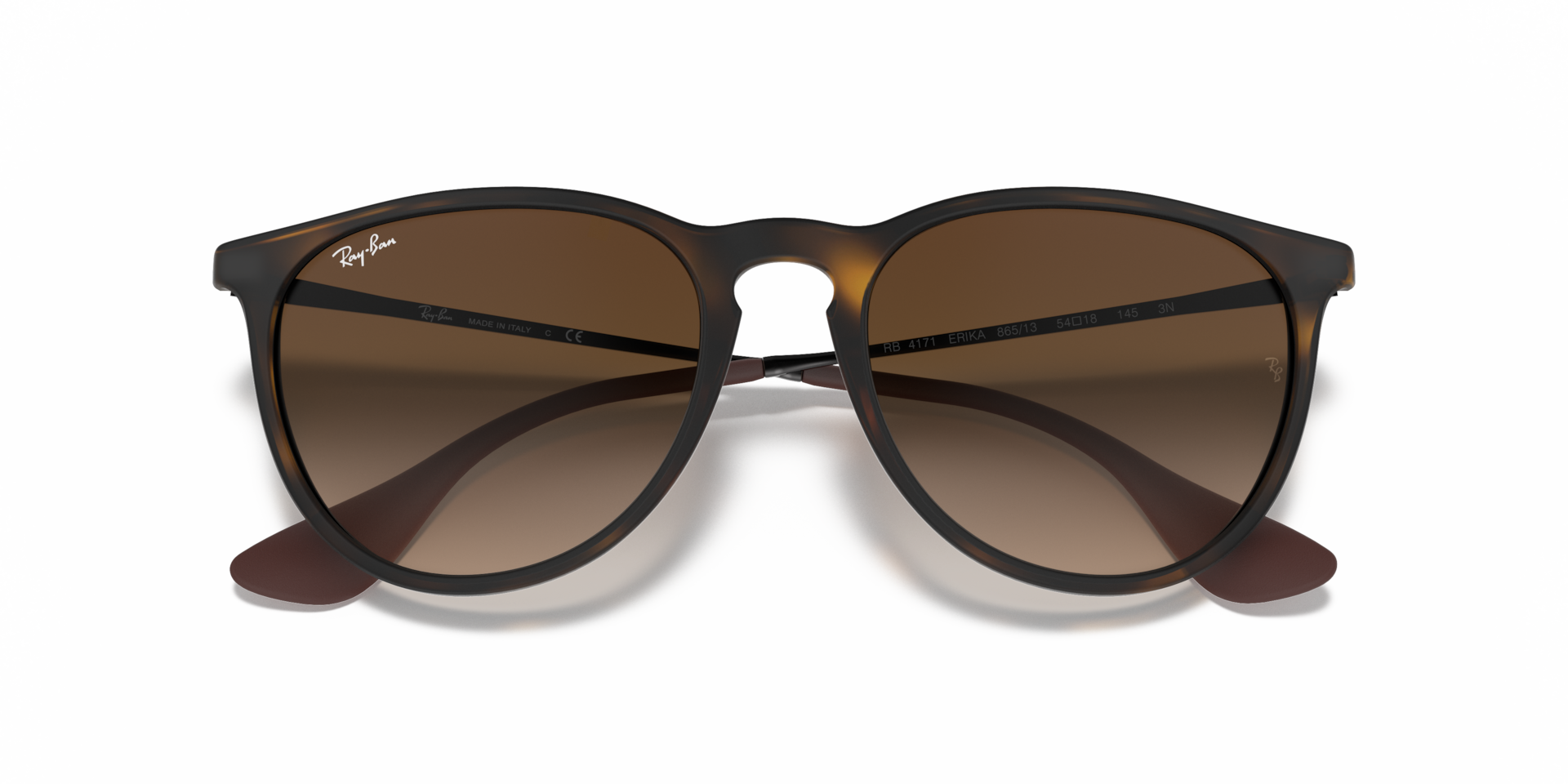 RAY-BAN Woman Sunglasses Erika Classic  -  Frame color: Rubber Havana, Lens color: Solid Color