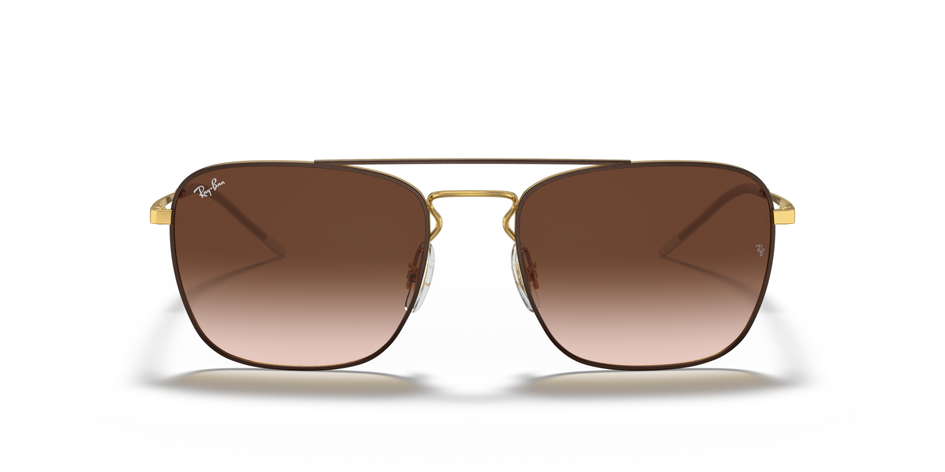 RAY-BAN Man Sunglasses RB3588  -  Frame color: Brown On Gold, Lens color: Brown Gradient